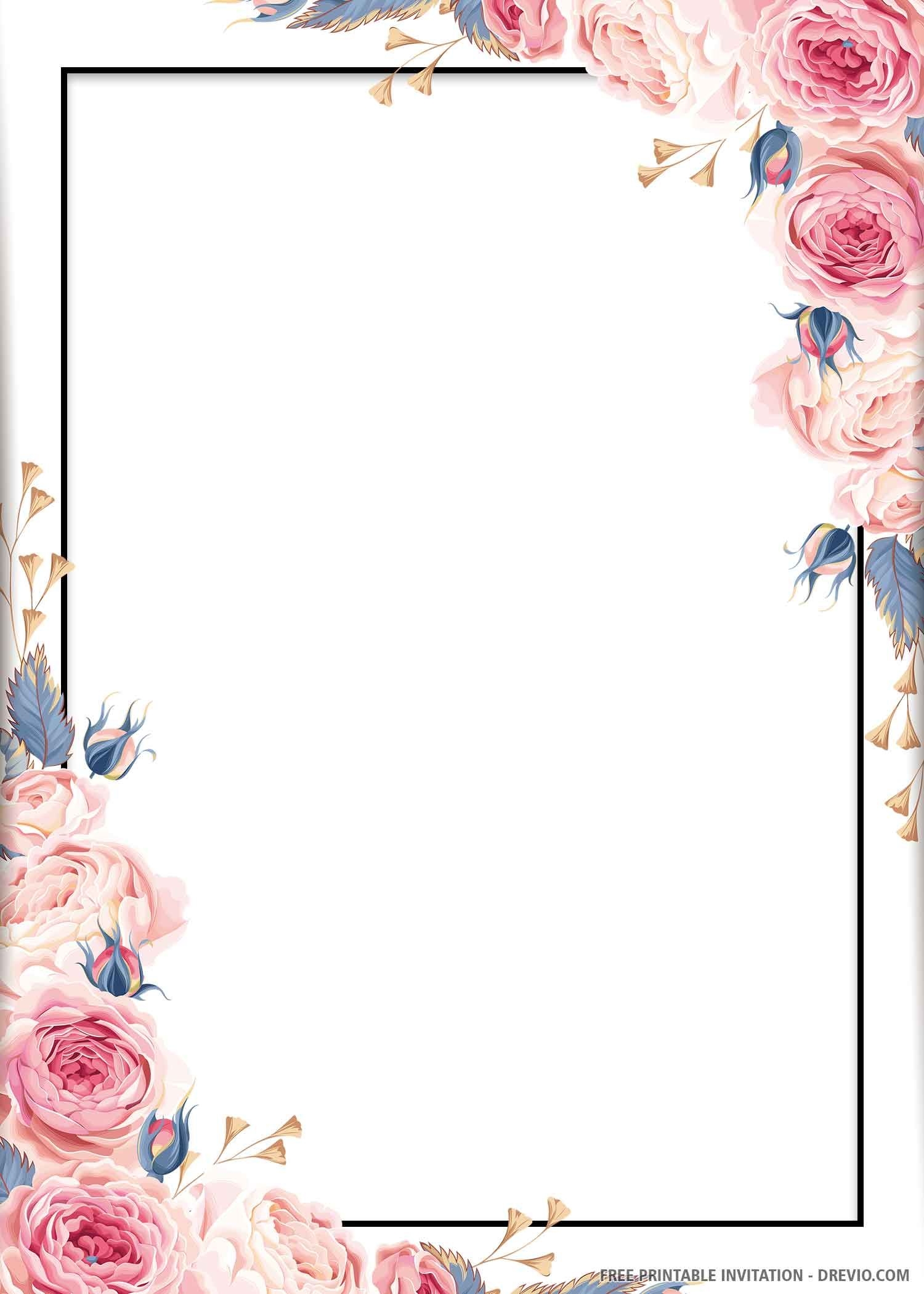 Free Printable Blank Invitation Templates
