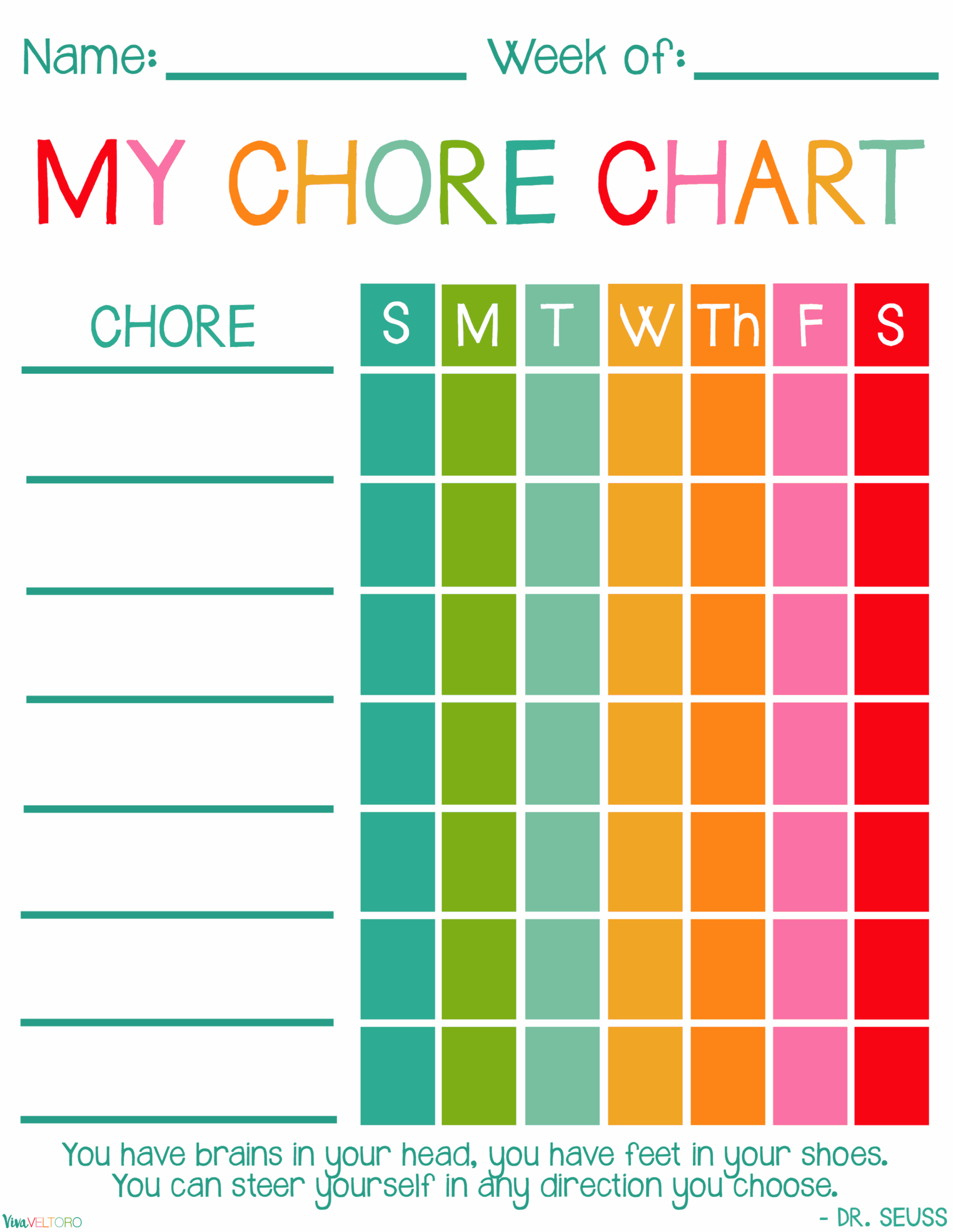 Free Printable Blank Chore Sheet
