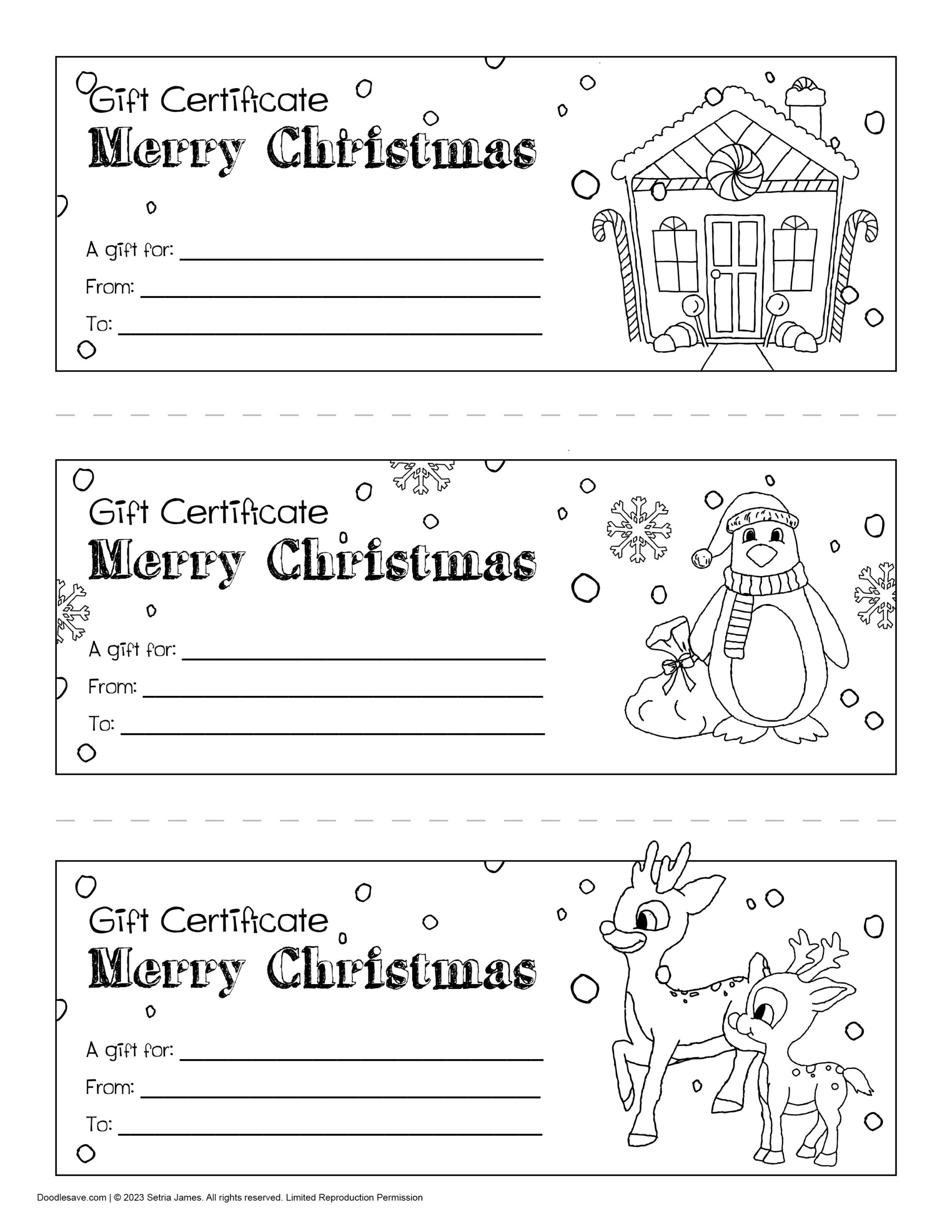 Free Printable Blank Gift Certificate