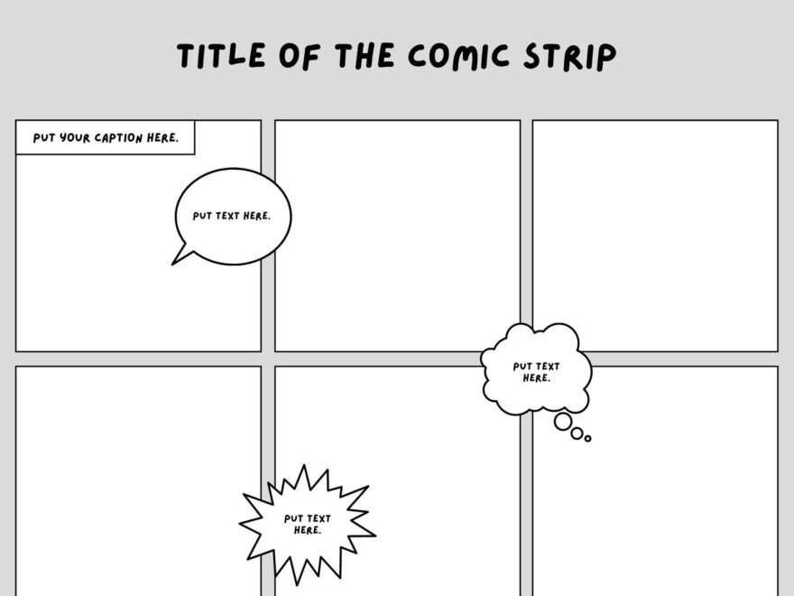 Free Printable Comic Strip Templates You Can Customize Canva