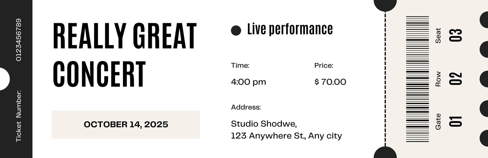 Free Printable Blank Ticket Template