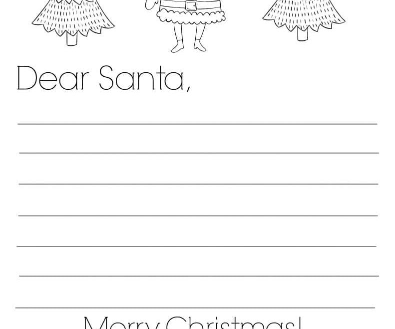 Free Printable Dear Santa Letters For Kids To Enjoy