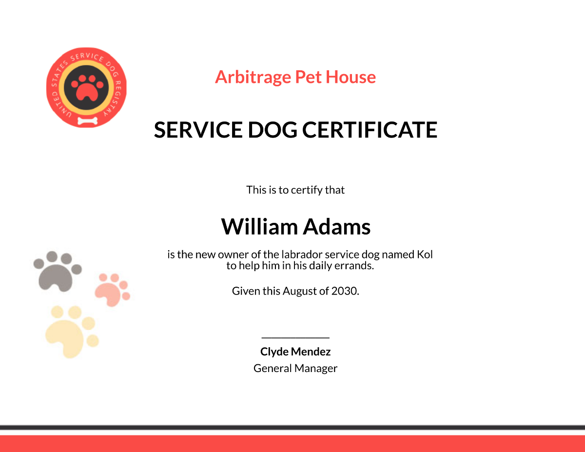 Free Printable Dog Certificate Templates To Customize Online
