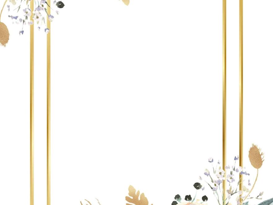 FREE PRINTABLE Gold Wedding Invitation Template