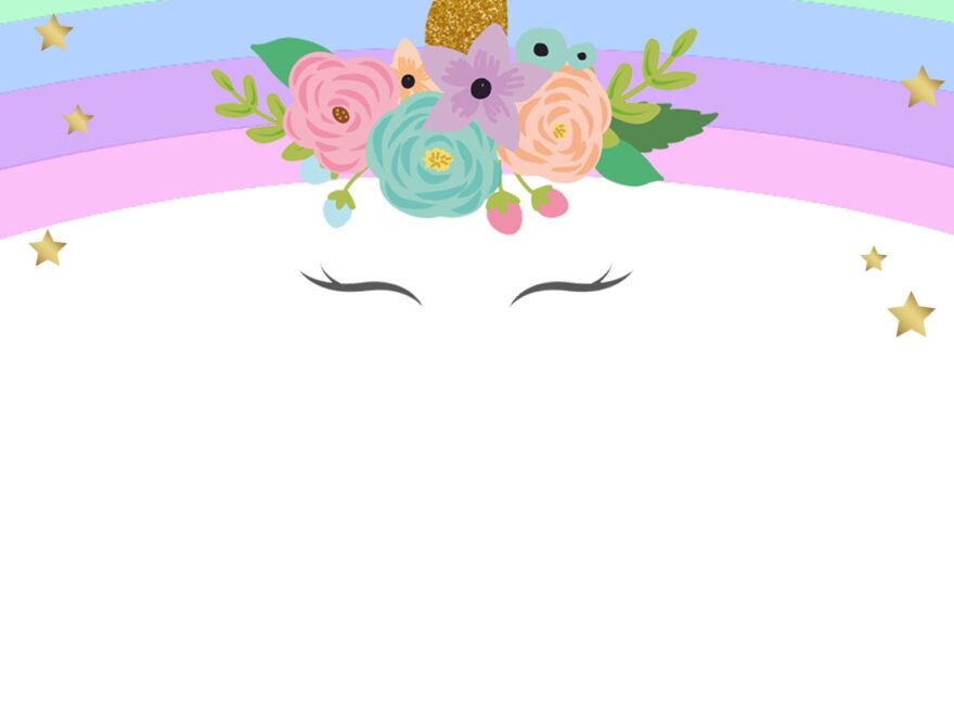 FREE Printable Golden Unicorn Birthday Invitation Template