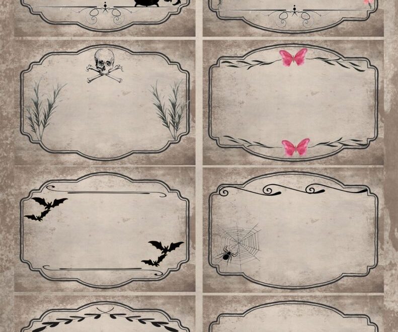 Free Printable Halloween Apothecary Labels 16 Designs Plus Blanks