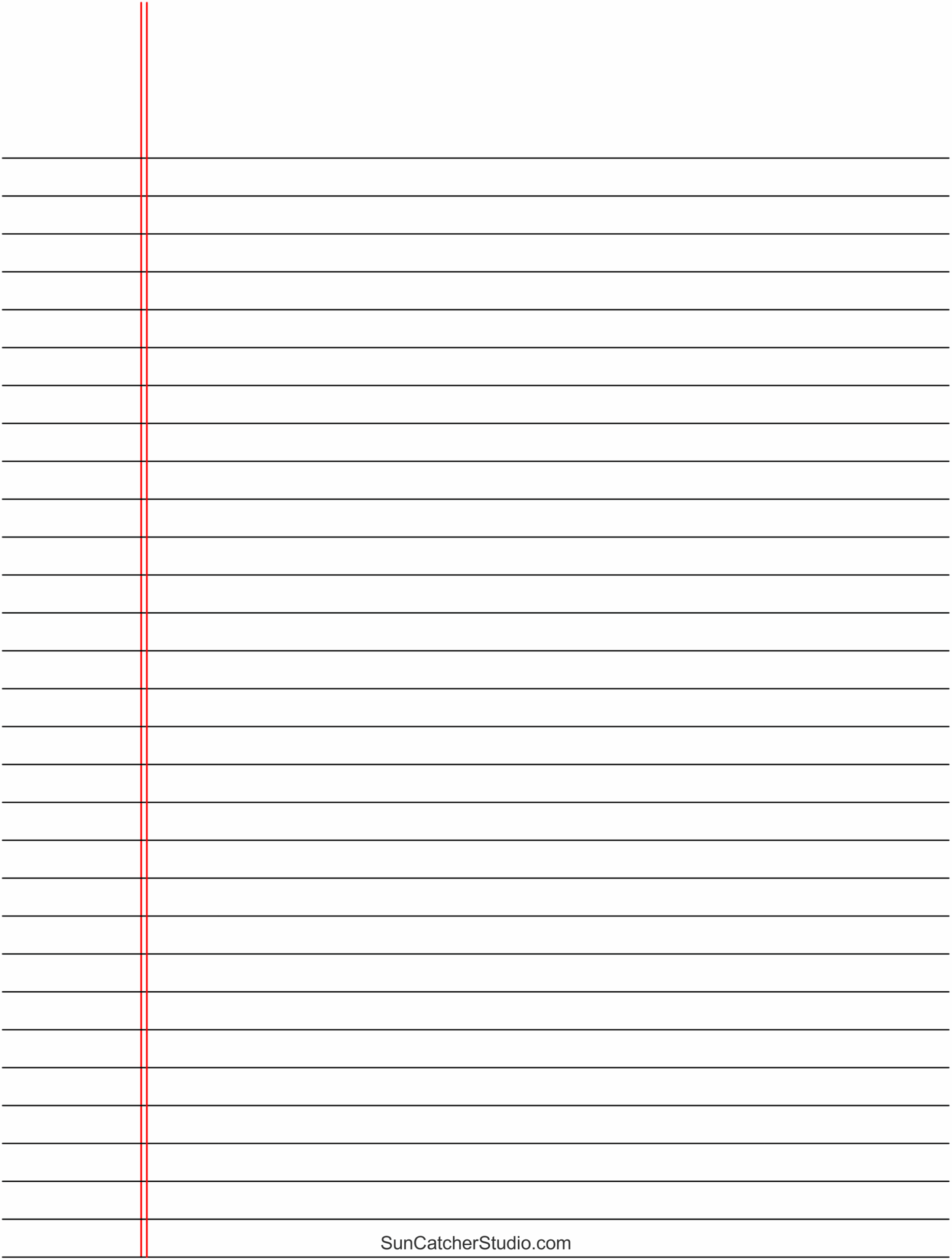 Free Printable Lined Paper Handwriting Notebook Templates DIY Worksheets Library