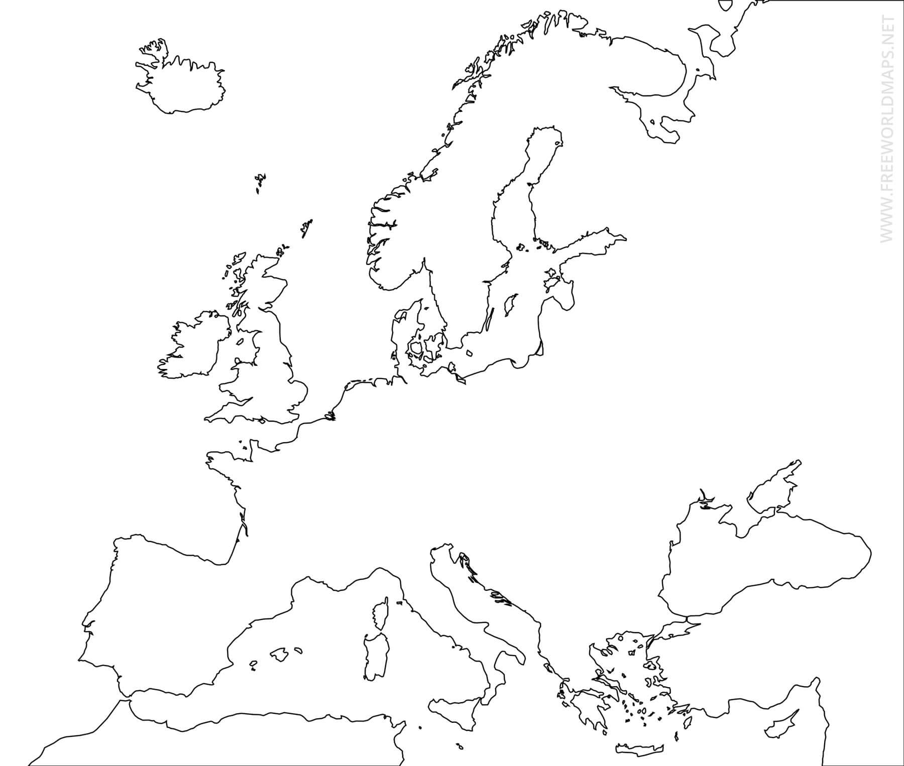 Free Printable Maps Of Europe