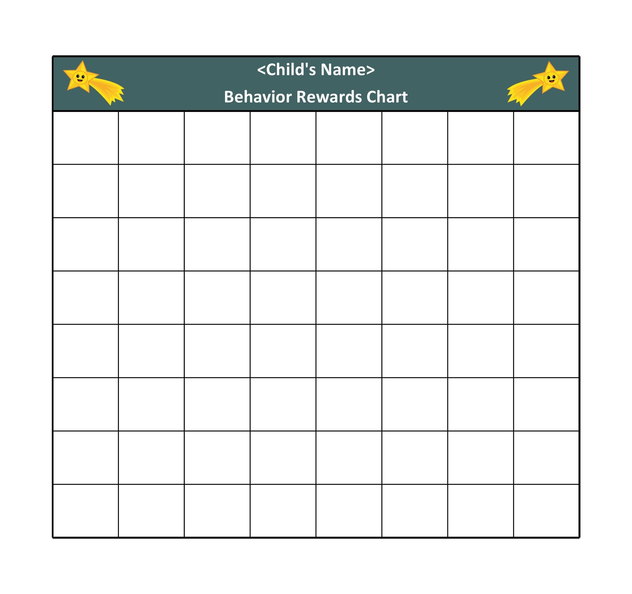 Free Printable Blank Reward Chart