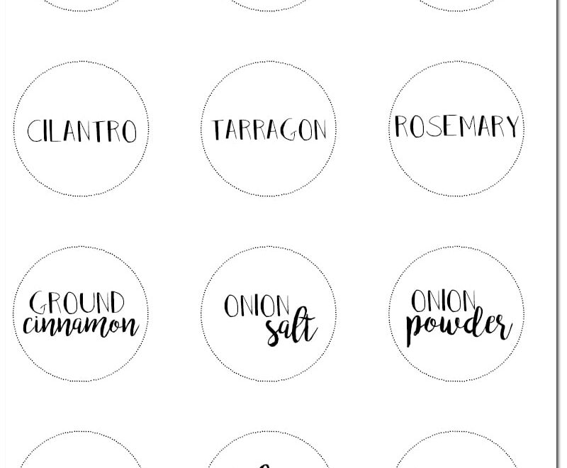 Free Printable Spice Jar Labels Organized Spice Rack