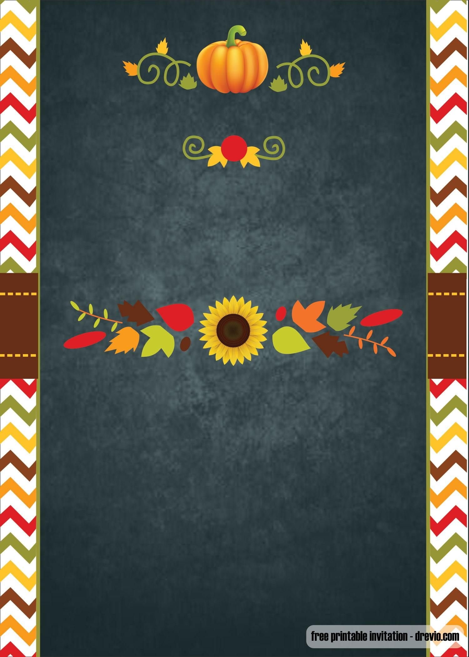 FREE Printable Thanksgiving Invitation Template