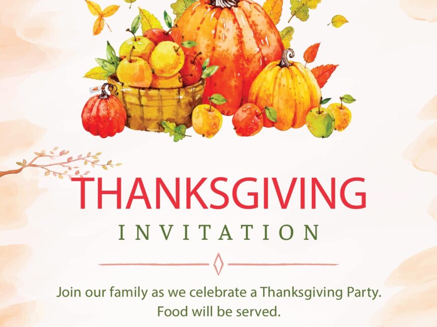 Free Printable Thanksgiving Invitations Editable Or Print As Is