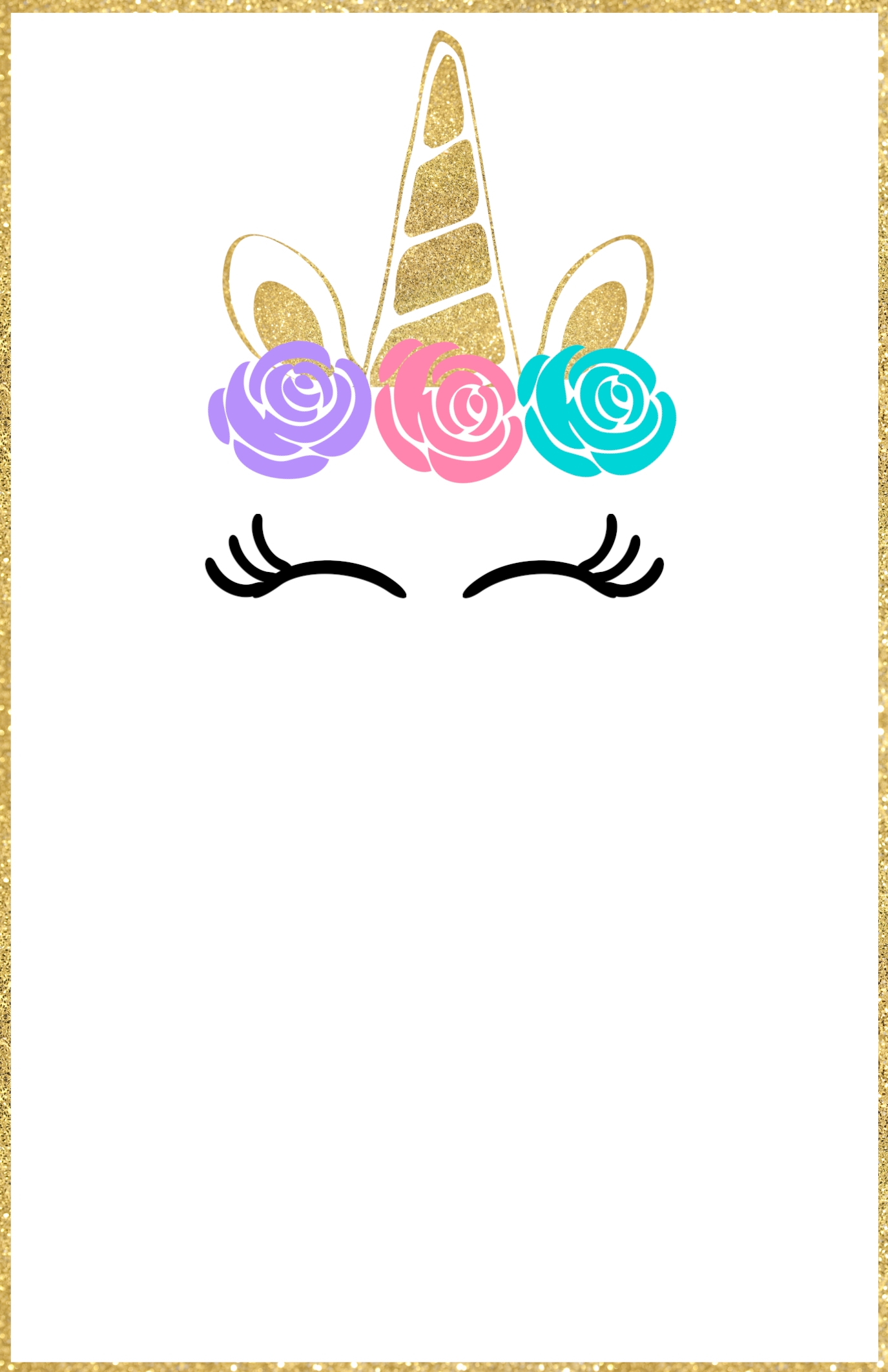 Free Printable Unicorn Invitations Template Paper Trail Design Worksheets Library