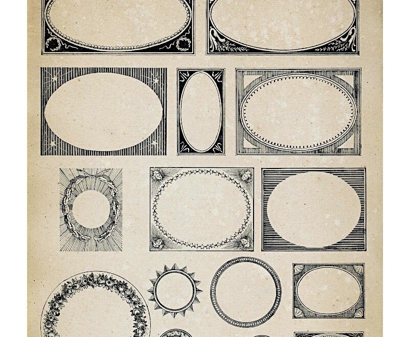 Free Printable Vintage Frames Ephemera Sheet The Art Scavenger