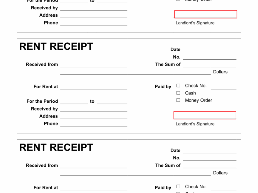 Free Rent Receipt PDF Word EForms