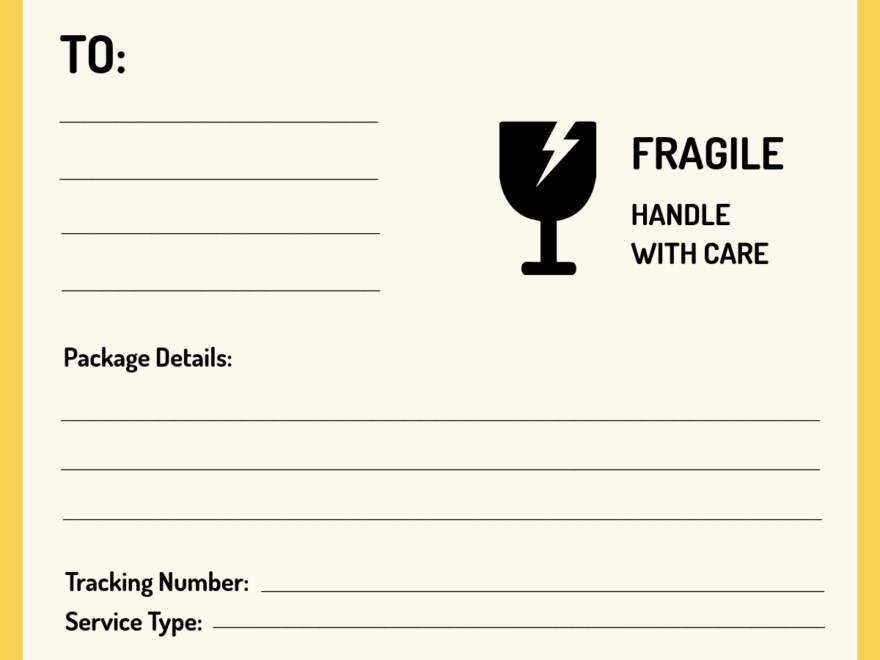 Free Shipping Label Templates Editable And Printable