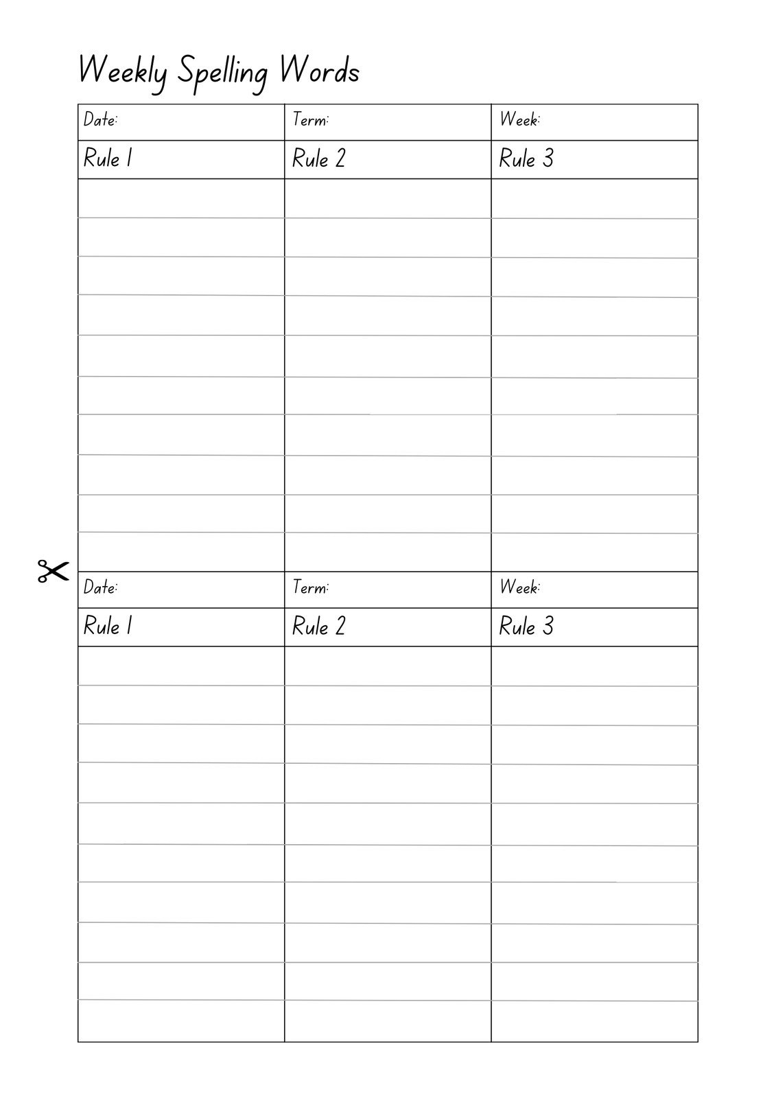 Free Spelling Worksheet Templates To Edit And Print Canva