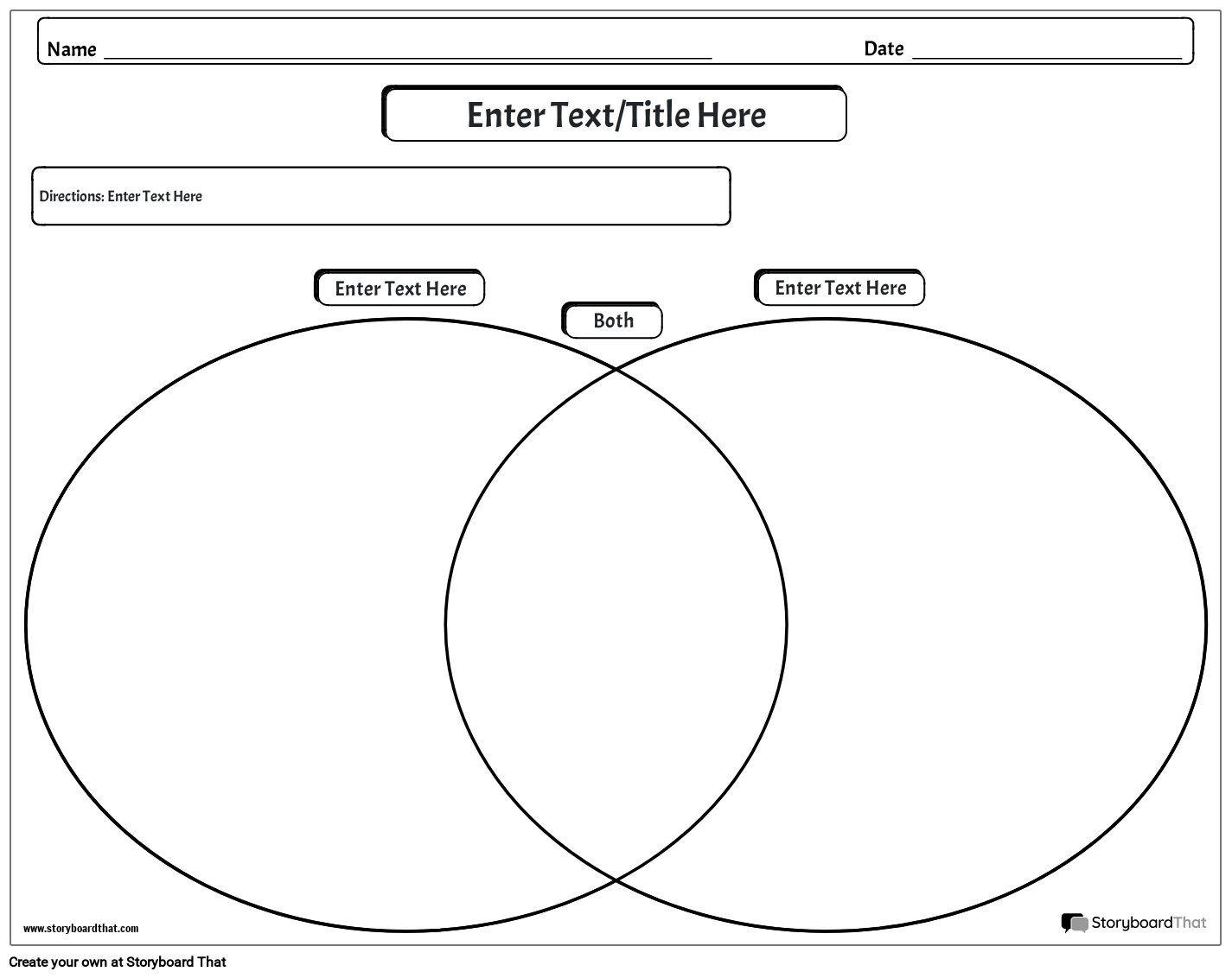 Blank Venn Diagram Printable Free