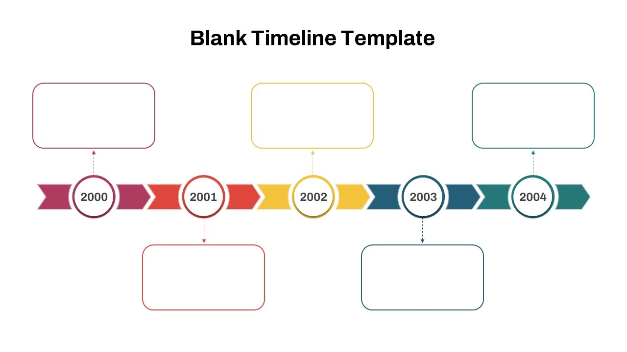 Free Year By Year Blank PowerPoint Timeline Template SlideKit