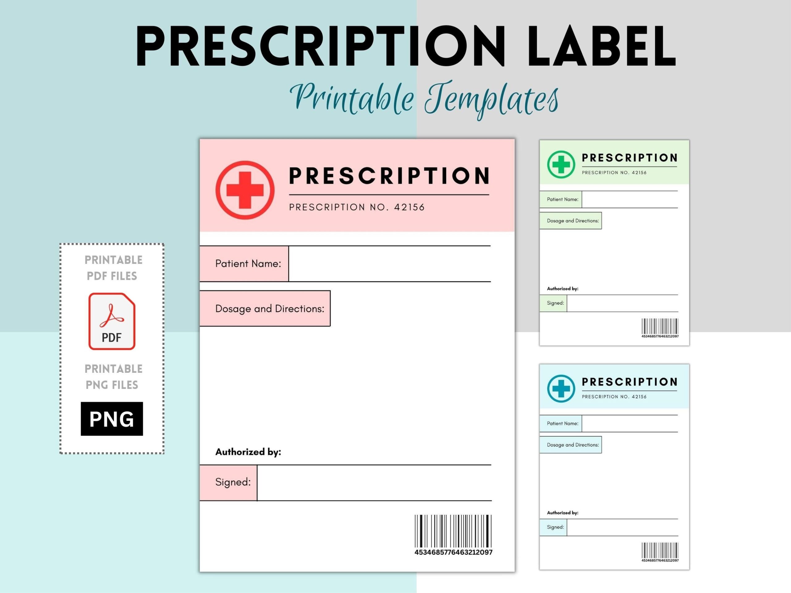 Fully Blank Prescription Label Prescription Pad Label Template Prescription For Success Personalized Birthday Gift Nurse Appreciation Etsy