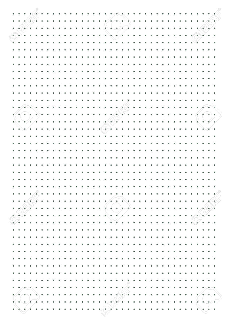 Graph Paper Printable Dotted Grid Paper On White Background Geometric Abstract Dotted Transparent Illustration With Dots For School Notebook Diary Notes Print Realistic Paper Blank Size A4 Royalty Free SVG Cliparts Vectors 