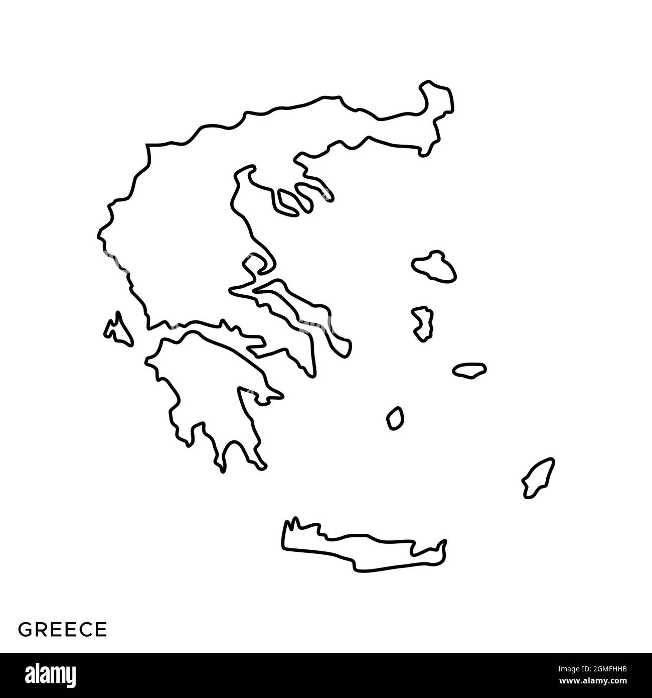 Greece Outline Hi res Stock Photography And Images Alamy
