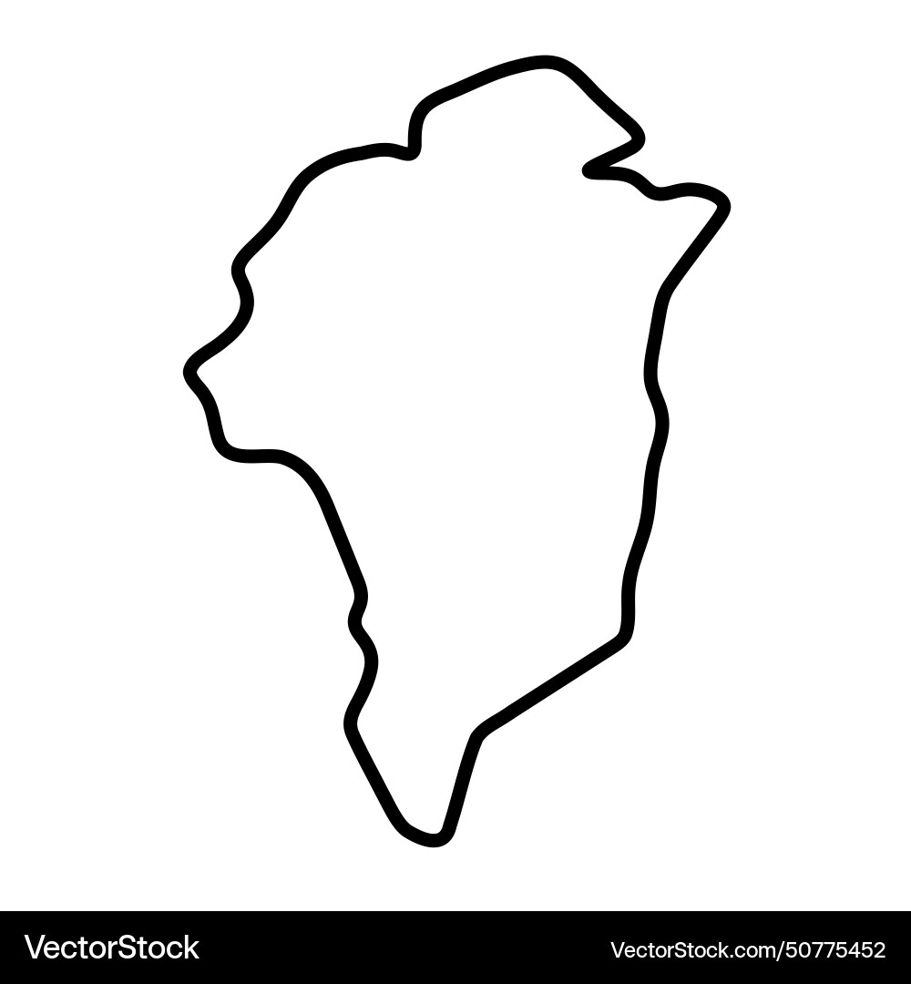 Greenland Island Simplified Outline Map Royalty Free Vector
