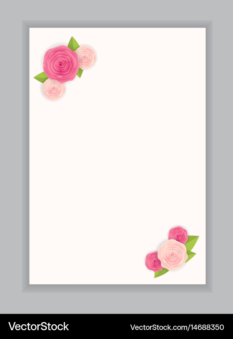 Greeting Card Blank Template Royalty Free Vector Image