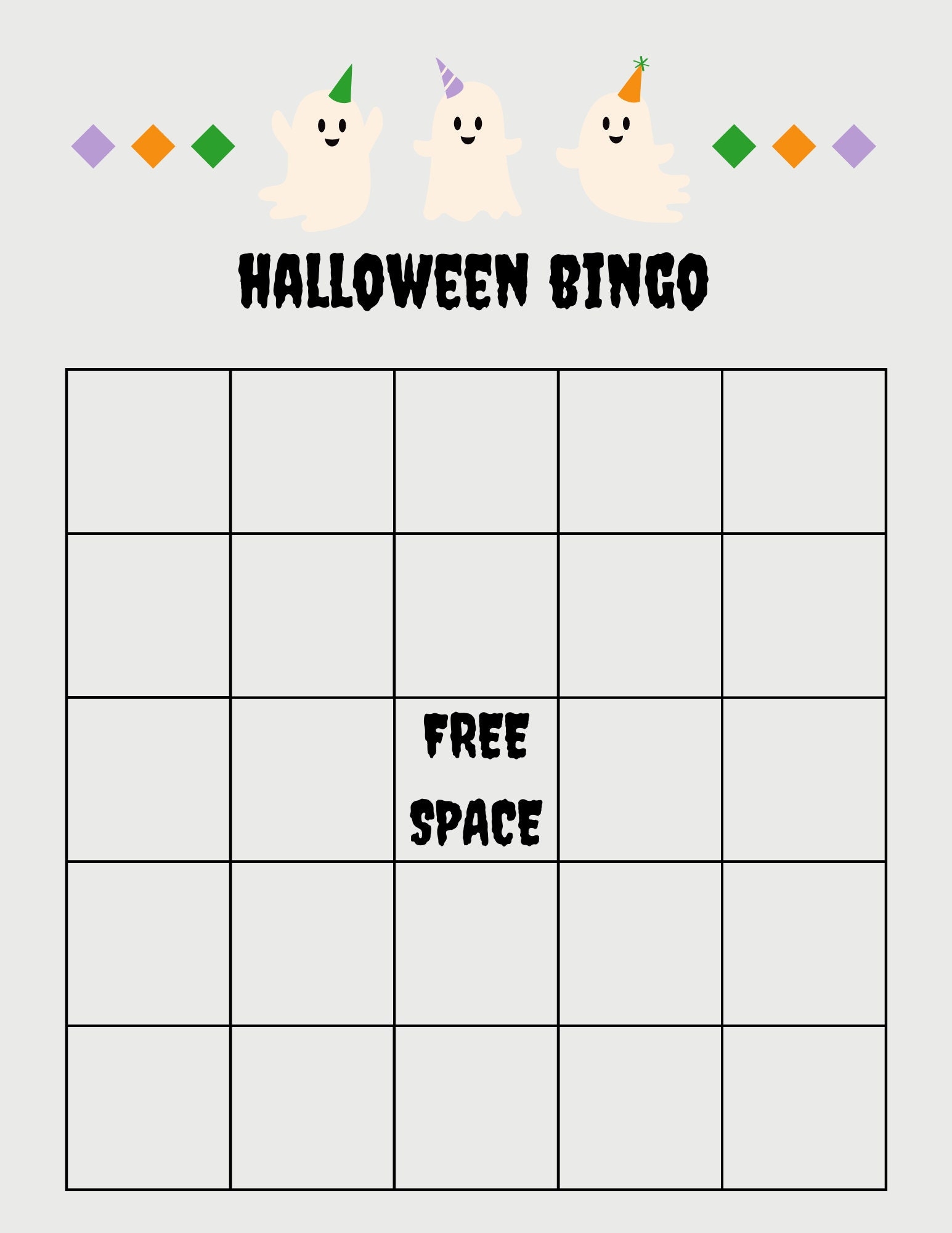 Halloween Bingo Great For All Ages Etsy