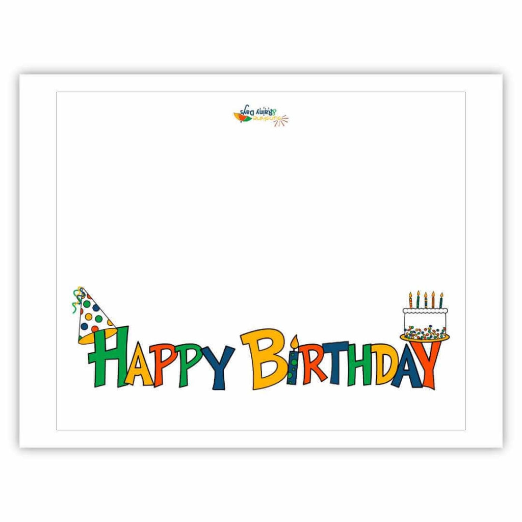 Free Printable Blank Birthday Cards