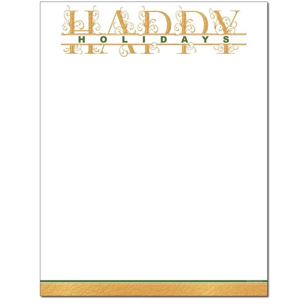 Happy Holidays Letterhead Holiday Writing Paper