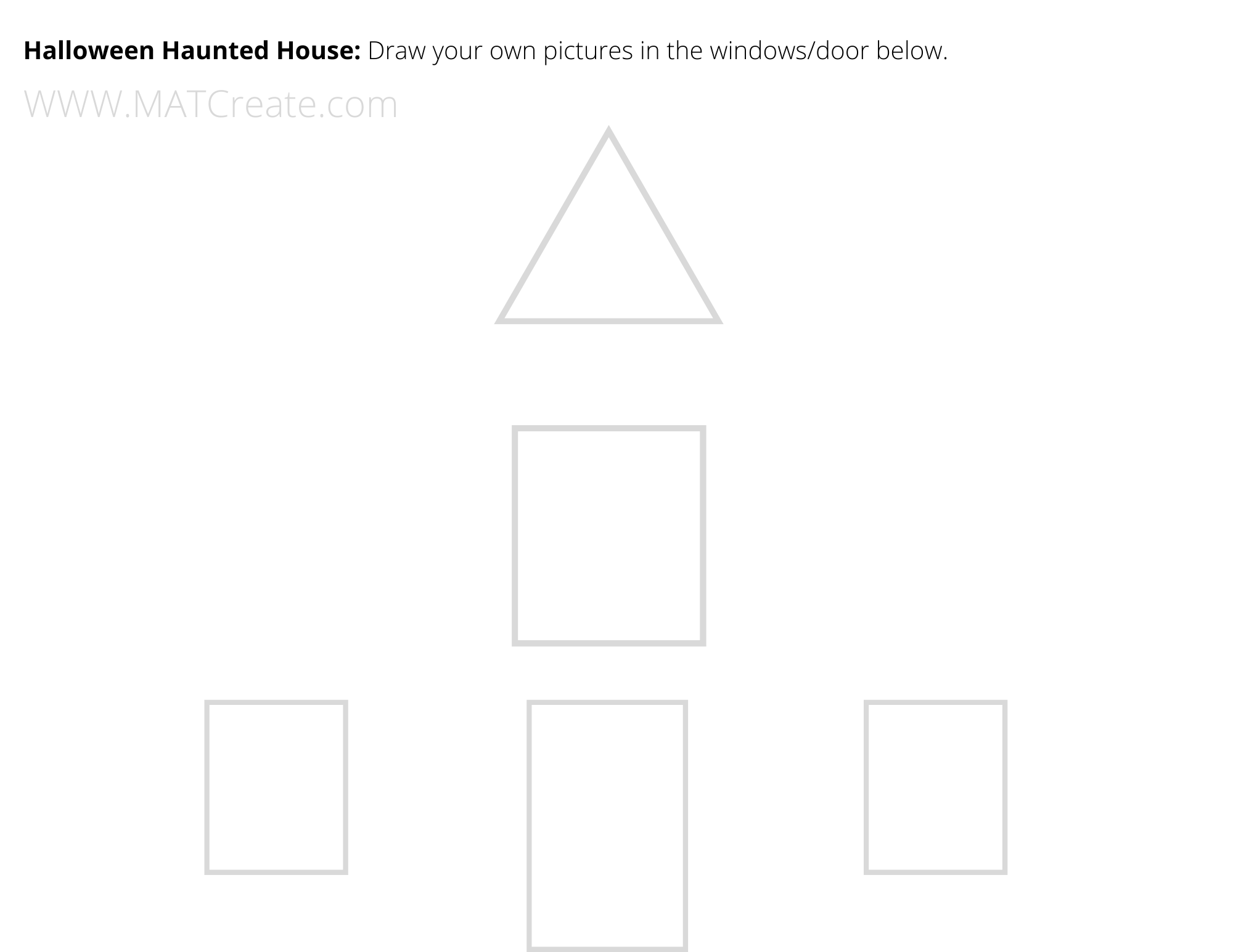 HAUNTED HOUSE PRINTABLE MAT Create