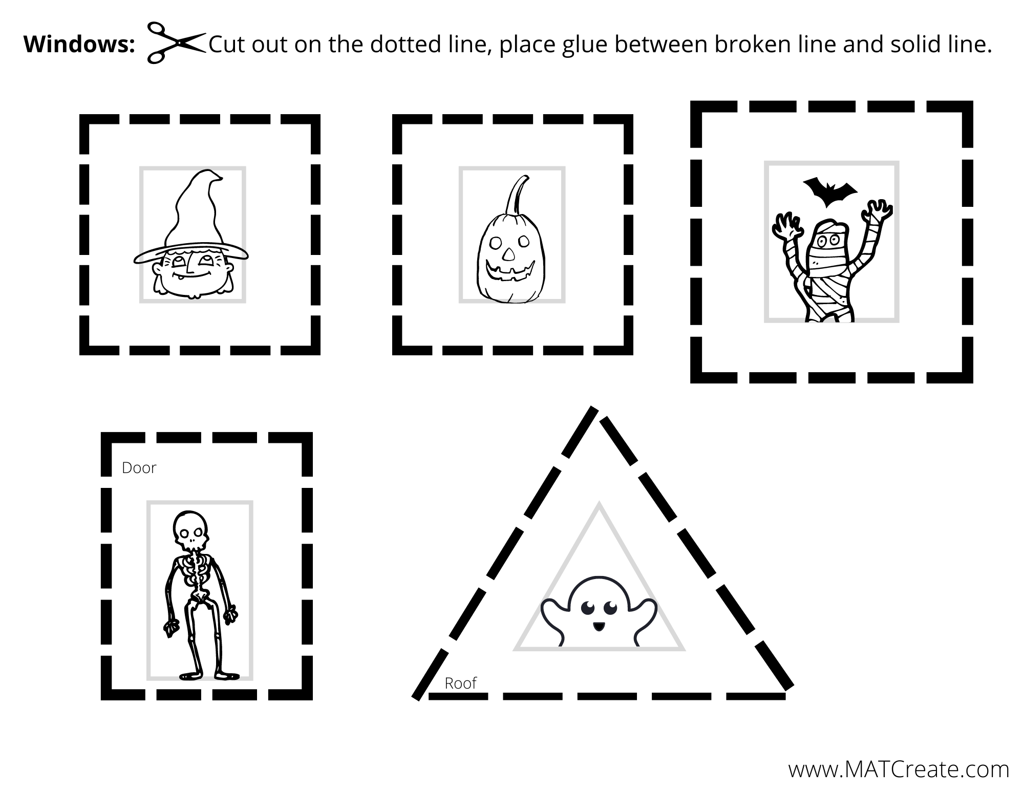 HAUNTED HOUSE PRINTABLE MAT Create