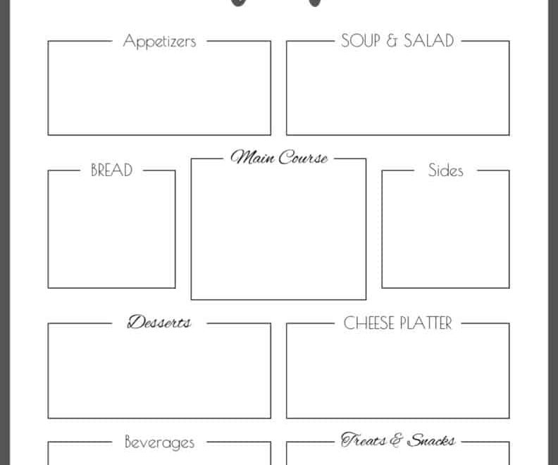How To Plan The Menu For Your Party Pretty Printable Menu Planner