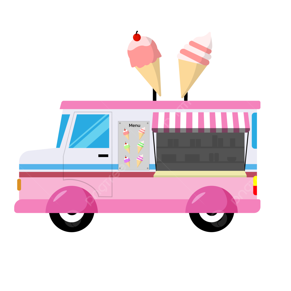 Printable Ice Cream Truck Blank