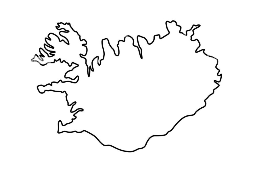 Iceland Outline Map Black And White Stock Photos Images Alamy