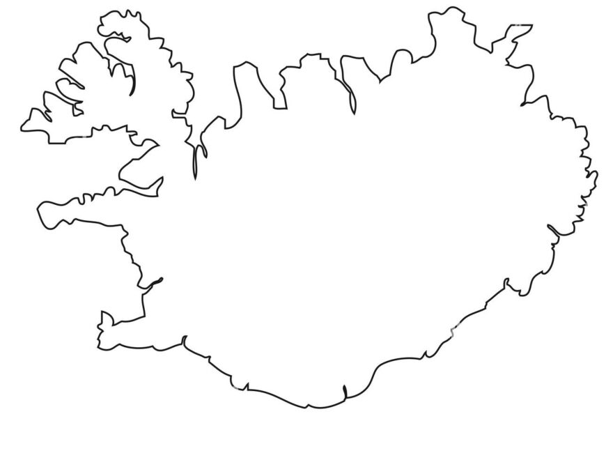 Iceland Outline Map Cut Out Stock Images Pictures Alamy