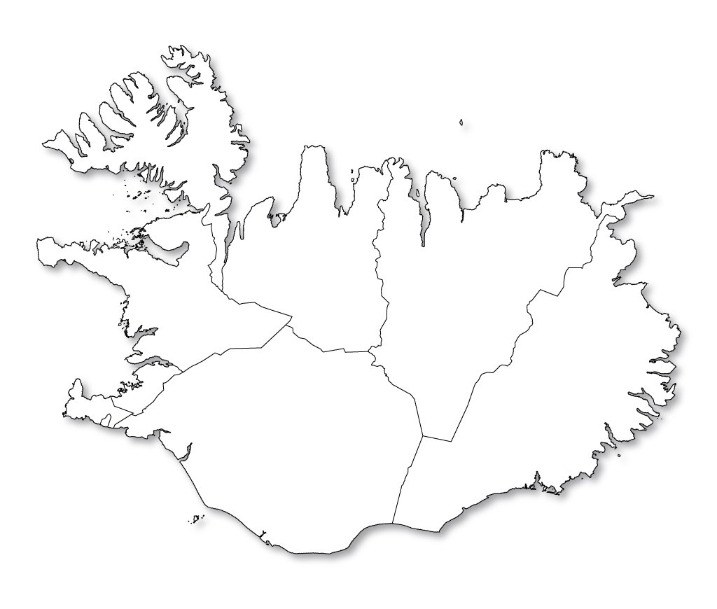 Iceland Outline Map Iceland Blank Map