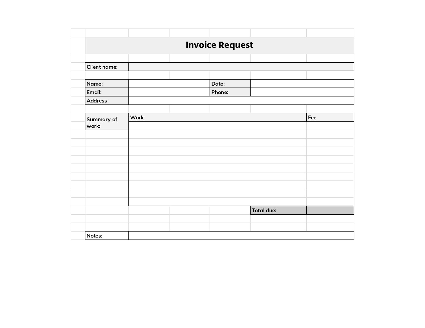 Invoice Template PDF Excel Word 