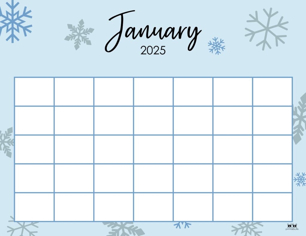 January 2025 Calendars 107 FREE Printables Printabulls