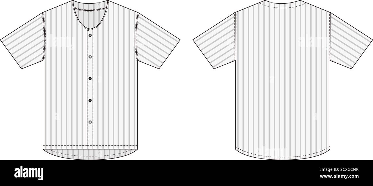 Jersey Shortsleeve Shirt baseball Uniform Shirt Template Vector Illustration Stripe Stock Vector Image Art Alamy