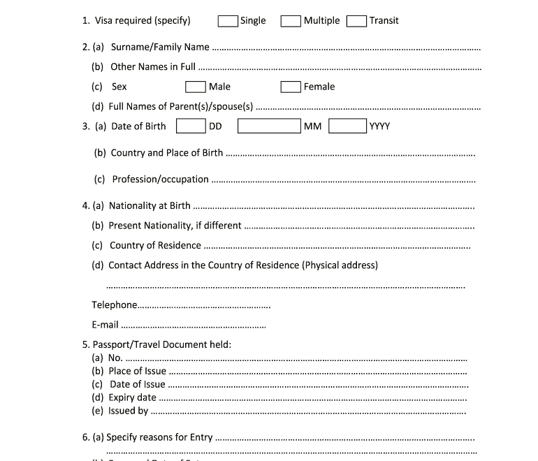 Kenya Visa Application Form Fill Out Sign Online DocHub