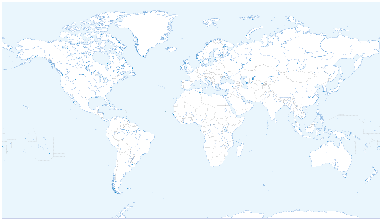 Large World Outline Map With Country Borders And Rivers Worksheets Library