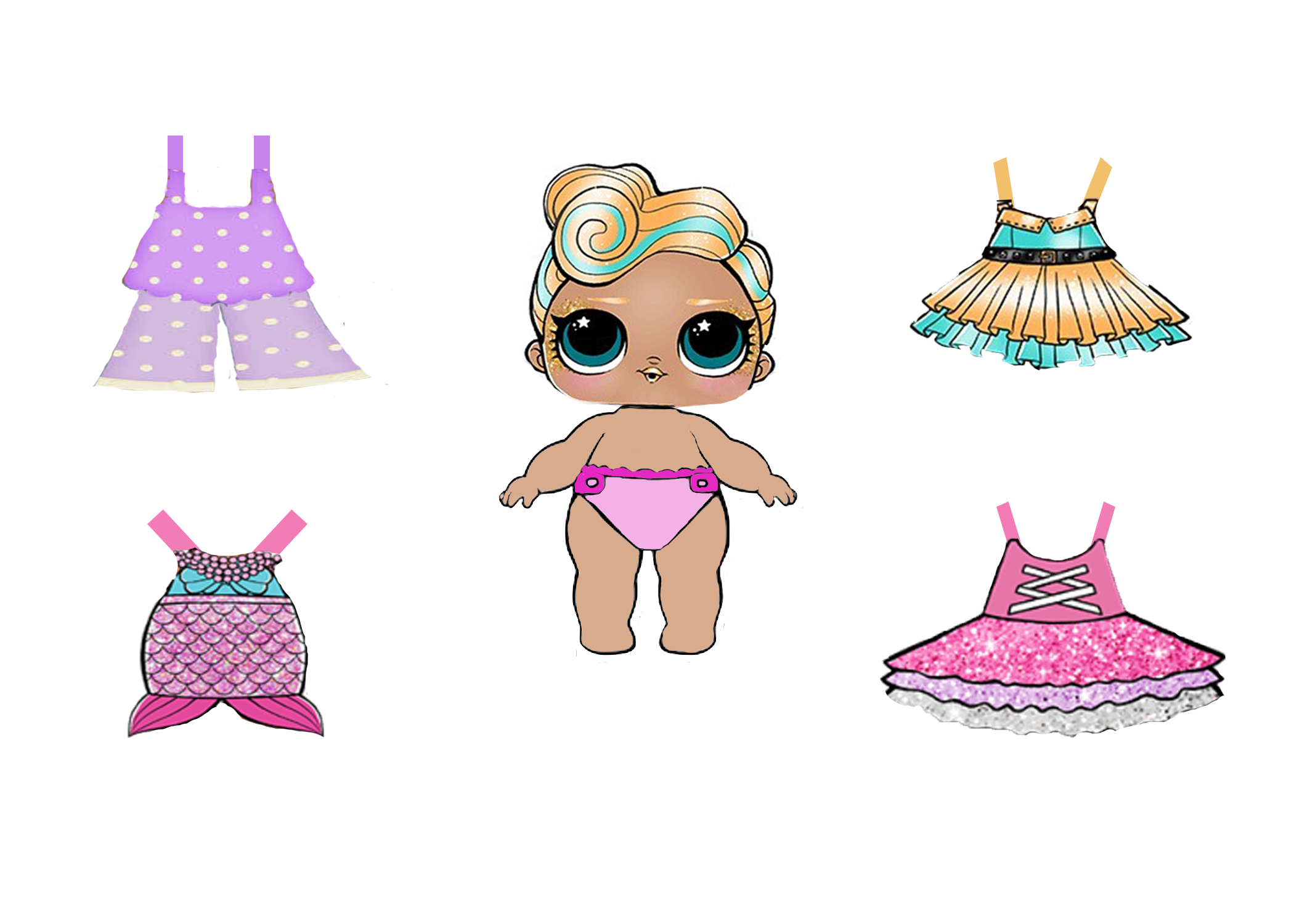 Printable Blank Lol Surprise Doll