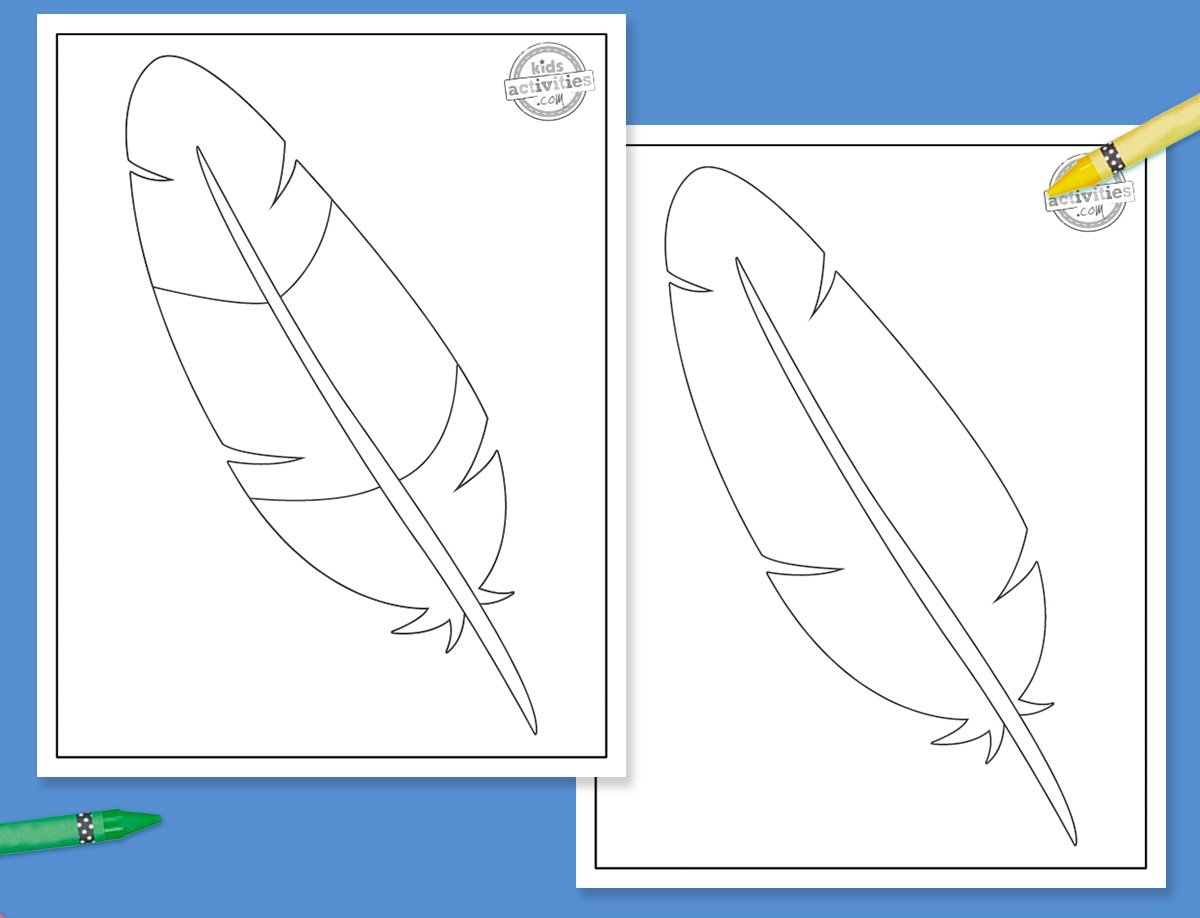 Blank Free Printable Feather Template