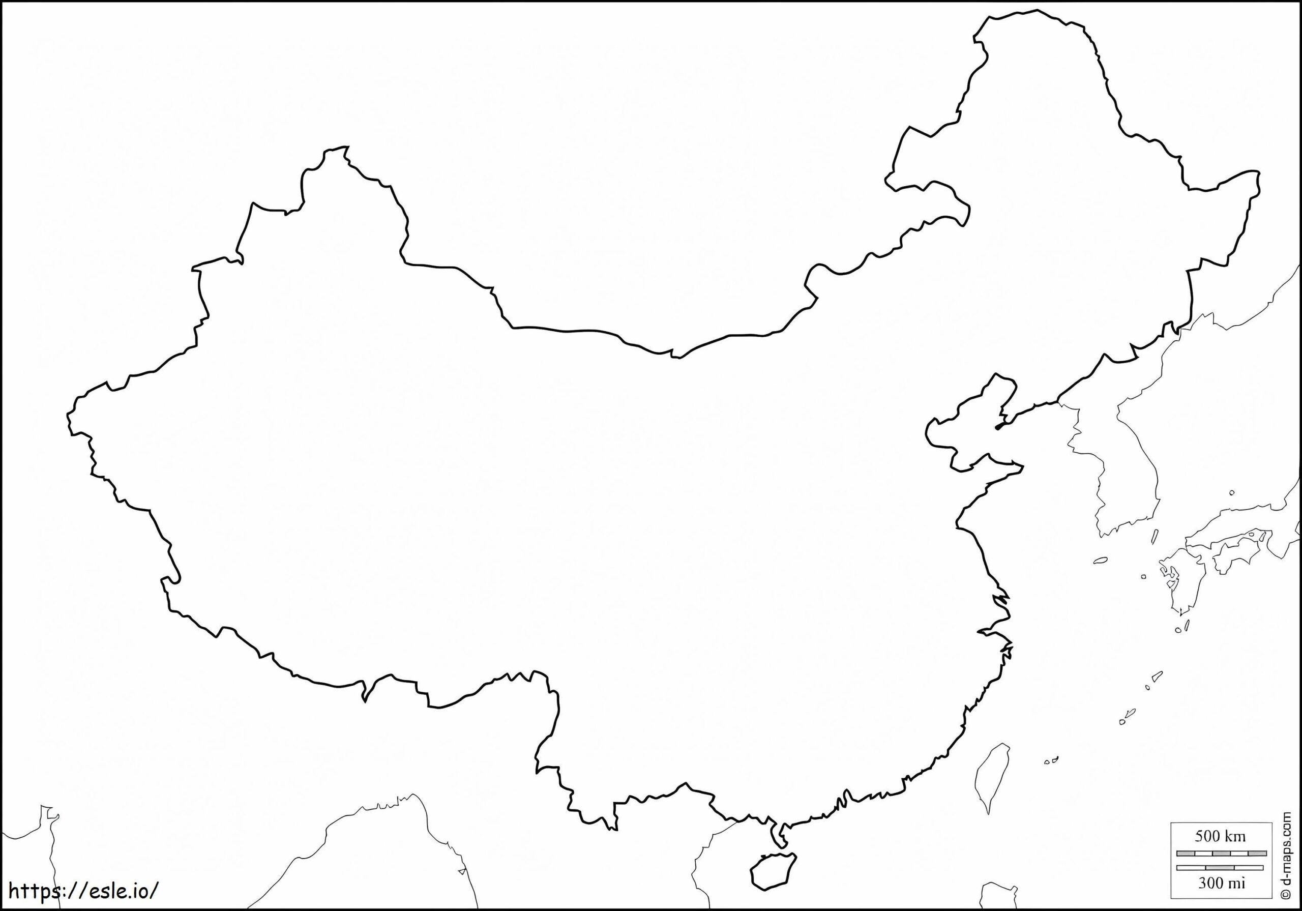 Map Of China 2 Coloring Page