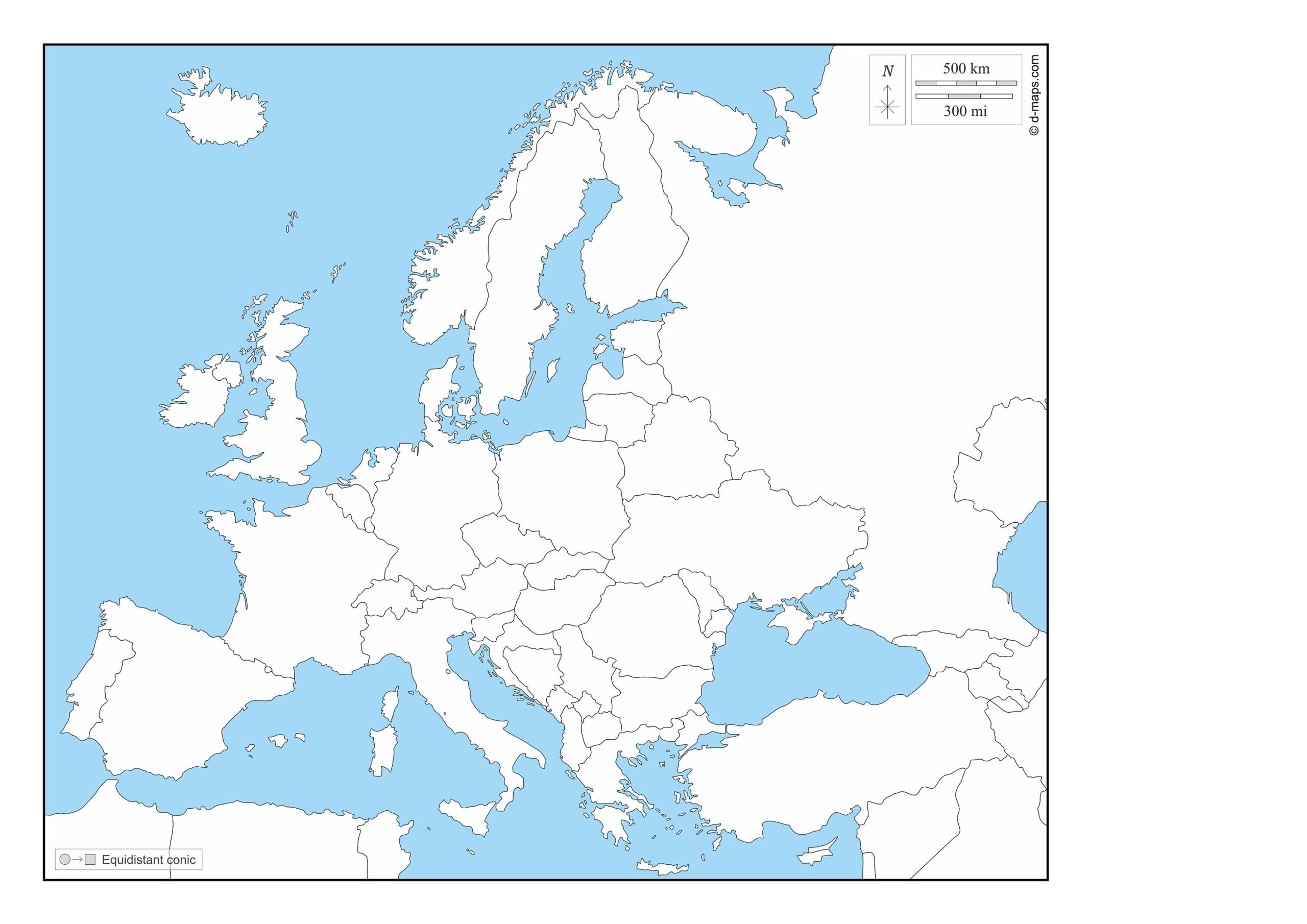Eastern Europe Map Blank Printables