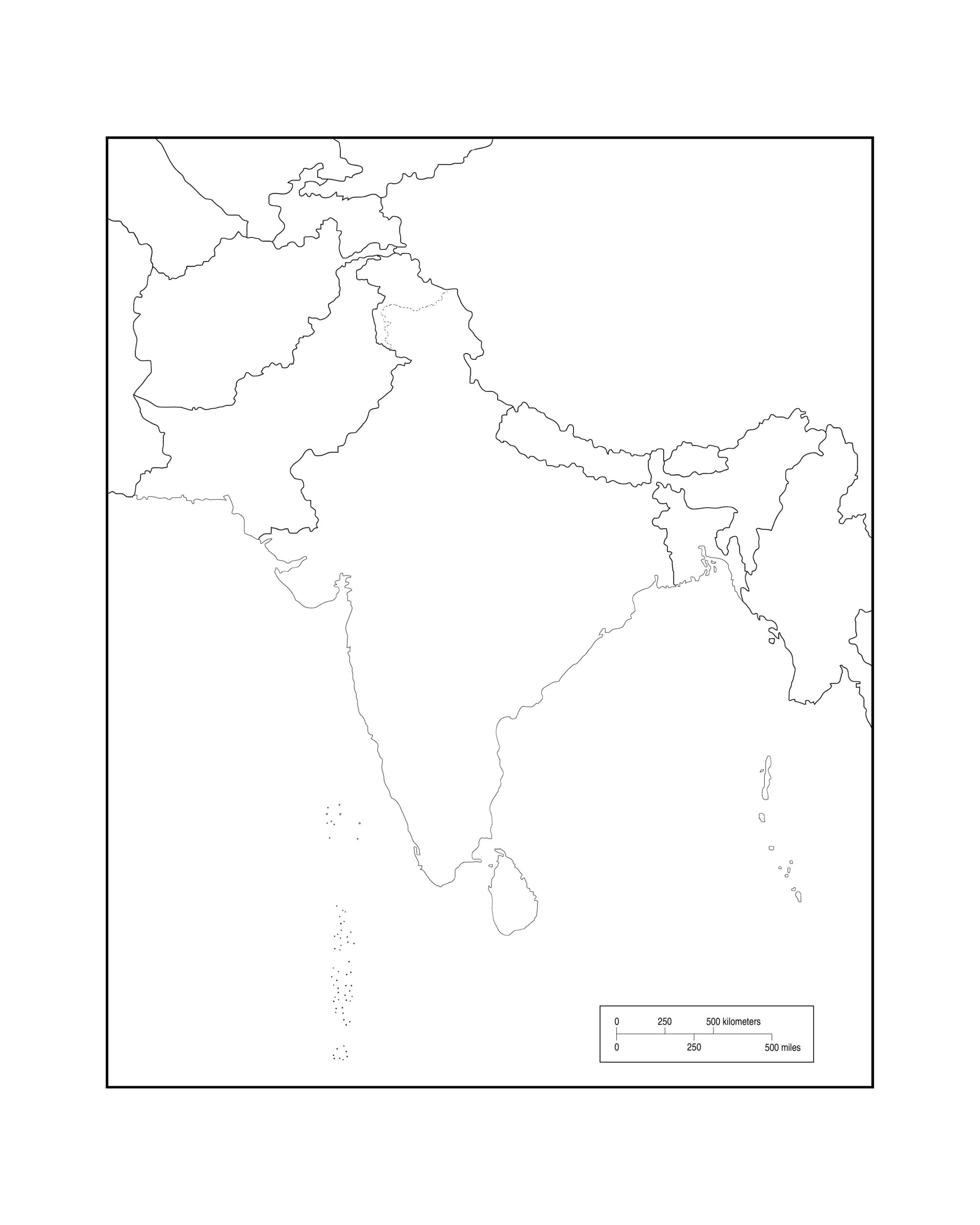 Blank Map Of Asia Printable