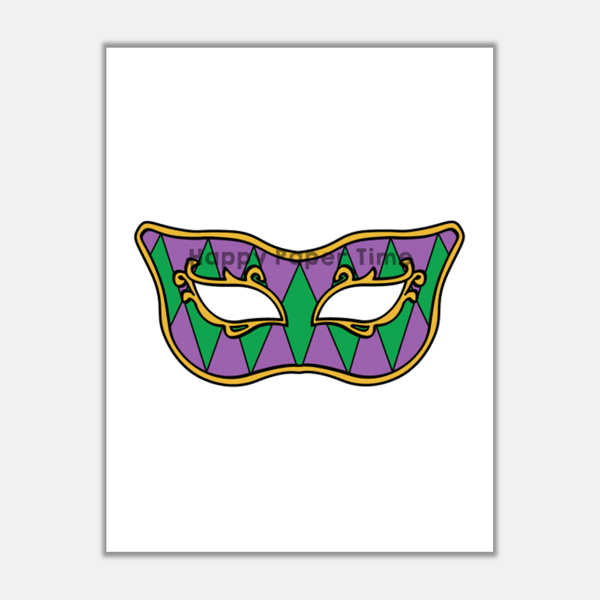 Mardi Gras Paper Mask Printable Festival Craft Activity Costume Made By Teachers