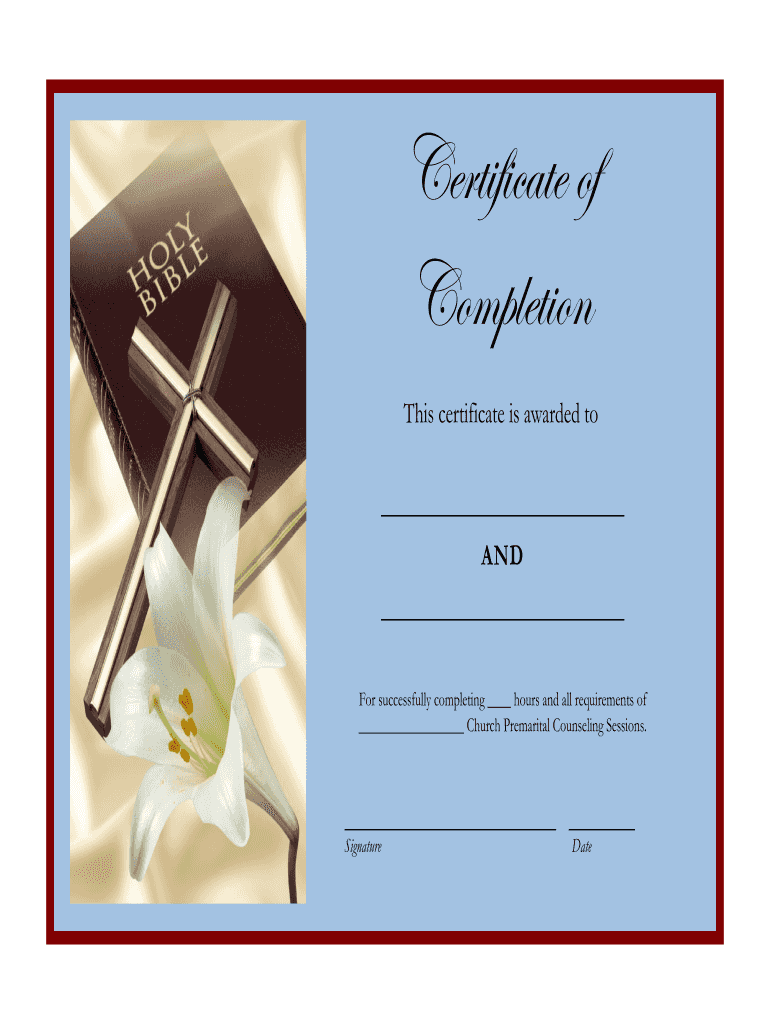Marriage Counseling Certificate Pdf Fill Online Printable Fillable Blank PdfFiller